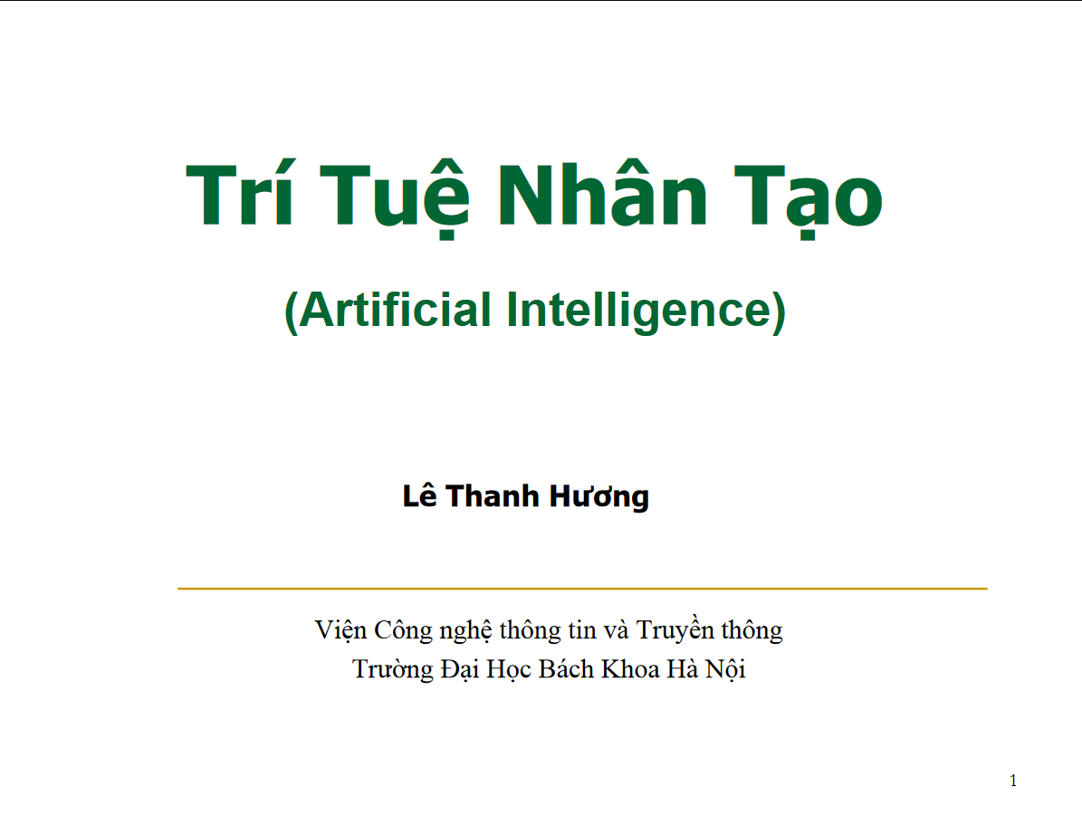 Trí tuệ nhân tạo